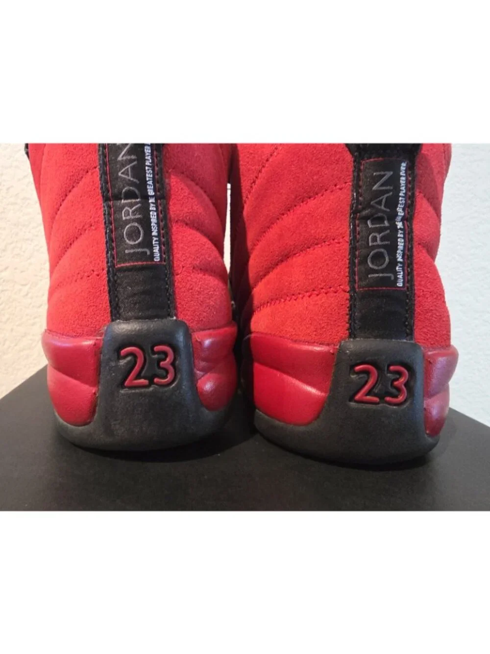 Nike Air Jordan 12 Retro GS Reverse Flu Game Varsity Red Black 153265-602...